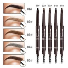 Бренд, водостойкий черный, коричневый карандаш для бровей, макияж, тени для бровей, косметика, натуральная, стойкая краска, тату, брови