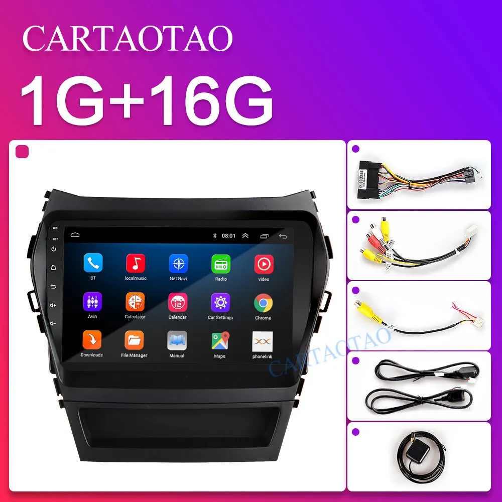 Android 8,1 GO ram 2G+ rom 3 2G автомобильный Радио плеер gps навигация Мультимедиа для hyundai IX45 2013- 2 din gps hyundai Santa Fe - Цвет: H-IX45-ZS-1G