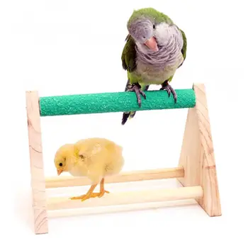 

Bird Perch Chicken Perch With Wood Durable Nature Bird Stand Trainning Toy For Small Parrot Parakeets Cockatiels Chick Universal