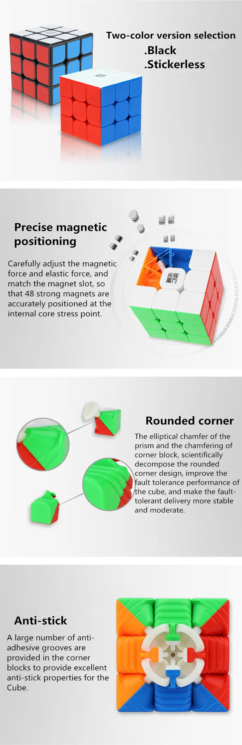 Cubos de Velocidade Presentes para Adultos Yulong 3x3x3 Cubos Mágicos Magnéticos Ímãs Yongjun Quebra-cabeça Brinquedos Educativos yj 2 m v2 6 Brinquedos e hobbies