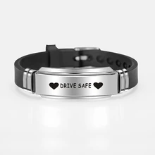 Креативные силиконовые браслеты из нержавеющей стали Got Rage Don't Drive, браслеты для мужчин и женщин, регулируемый браслет, модный браслет Jelwery