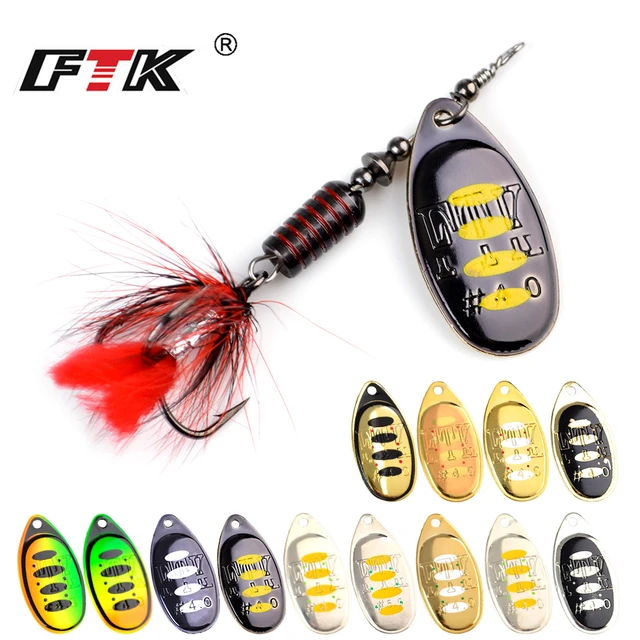 1pcs Spinner Bait Spoon Lures Metal Fishing Lure 13 colors 7.5g