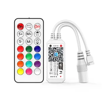 

DC9-28V 4CH Android IOS Amazon Alexa MINI WiFi RF 21Keys RGBW Controller