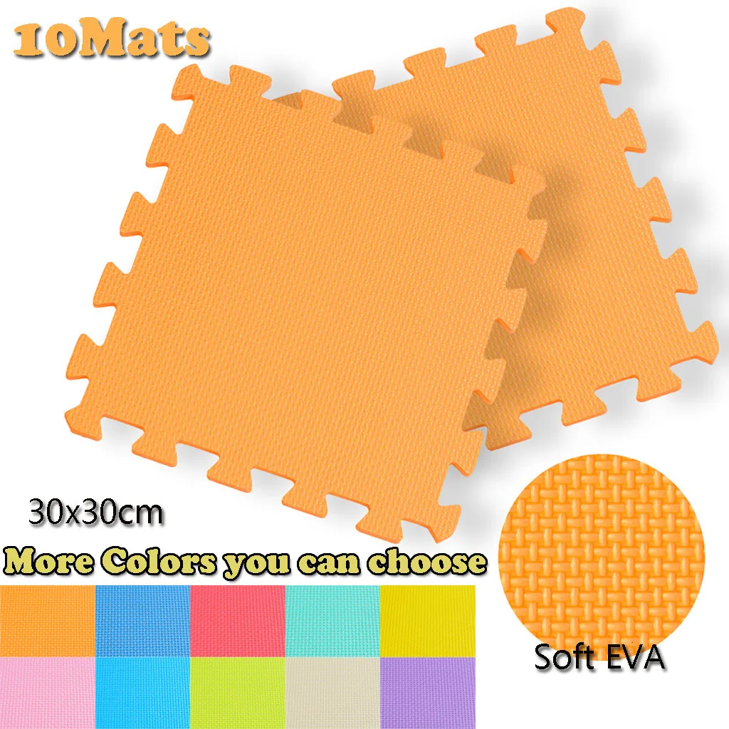 Generic 10pc Soft Foam Eva Locking Floor Tiles Play Mat Kids En GN