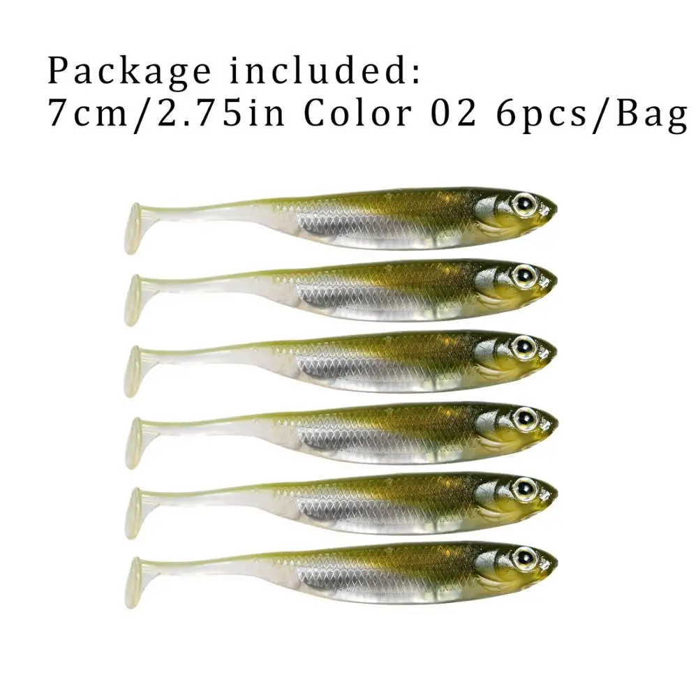 Thkfish 5/6pcs Fishing Soft Plastic Lures Silicone Bait Paddle Tail Shad  Worm Swimbaits Freshwater Bass Trout 70mm 80mm 100mm