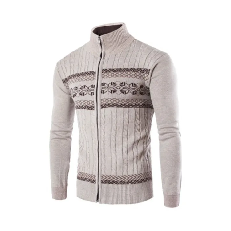 Kezrea мужской вязаный Повседневный кардиган на молнии свитер мужской высококачественный Повседневный свитер