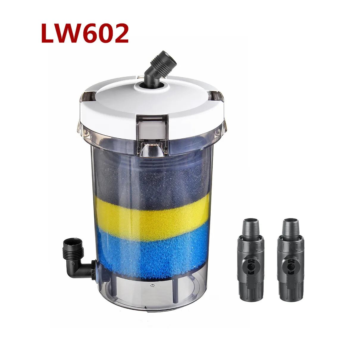 LW602 15W 220 V-240 V аквариум фильтр ультра-тихий внешний аквариумный фильтр ведро аквариум фильтр насоса LW602 LW603 w/Губка аксессуары - Цвет: LW602