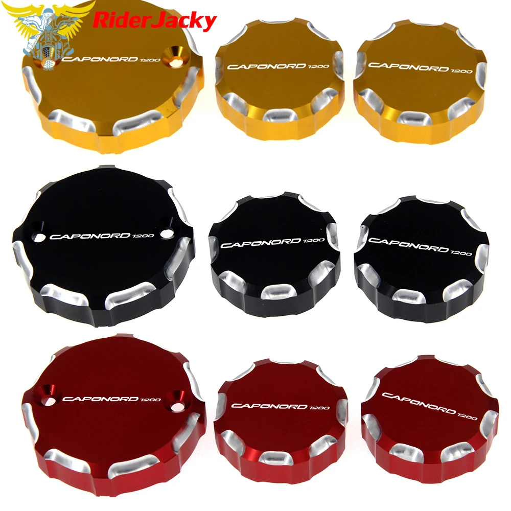 

Motorcycle Front Brake Clutch & Rear Brake Fluid Reservoir Cover Cap For Aprilia Caponord 1200 2013-2015 2014