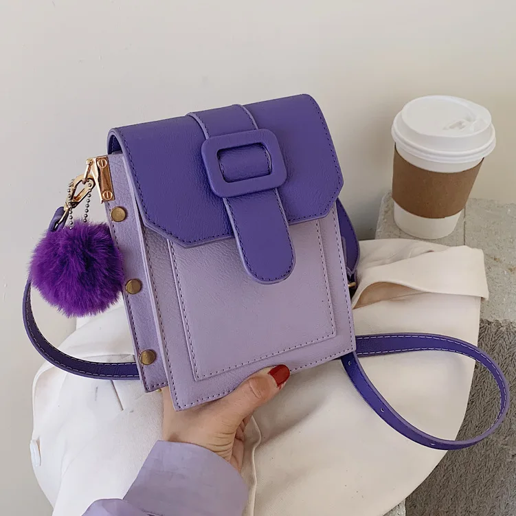

Rivets Mini Contrast Color PU Leather Crossbody Bags FRivet Women 2020 Shoulder Handbags and Purses Female Travel Cross Body Bag