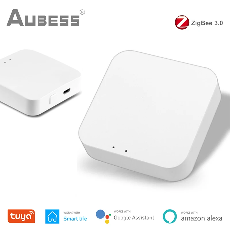 Беспроводной хаб для умного дома Tuya Zigbee 3 0 с дистанционным управлением работает