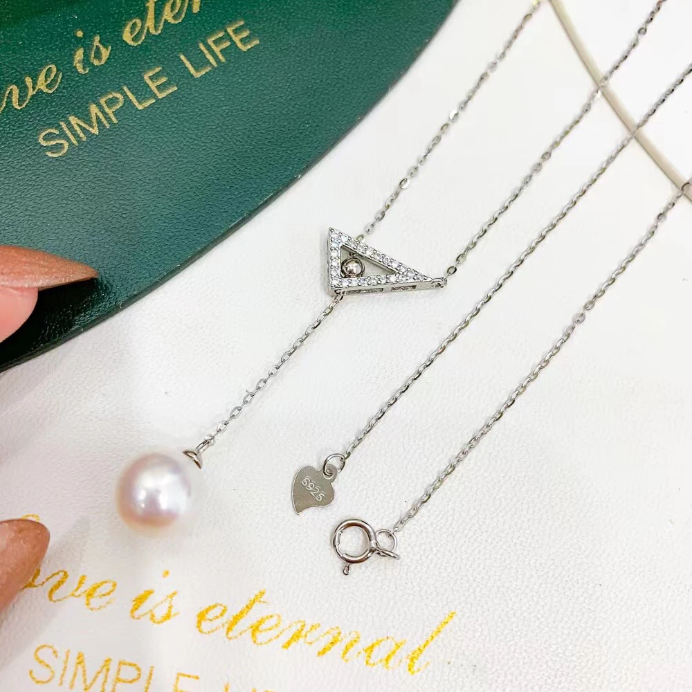 

Цепочка с подвеской для ожерелья, из серебра 925 пробы