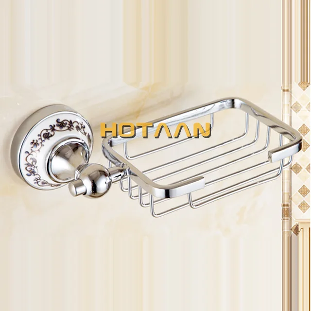 Luxury Towel Rack Wall Mounted Bathroom Accessories Set Ceramic Stainless  Steel Bath Hardware Sets Chrome Toilet Brush Holder - Price history &  Review, AliExpress Seller - HOTAAN China2 Store