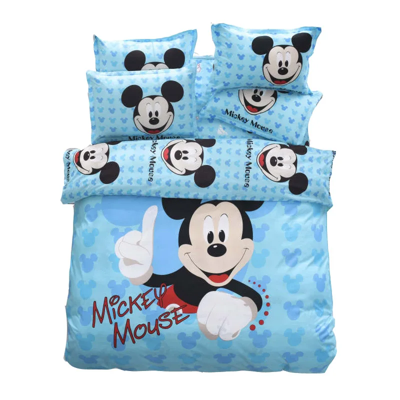 mickey mouse bedding set twin size bed covers sheets for kids bedroom decor full queen size home