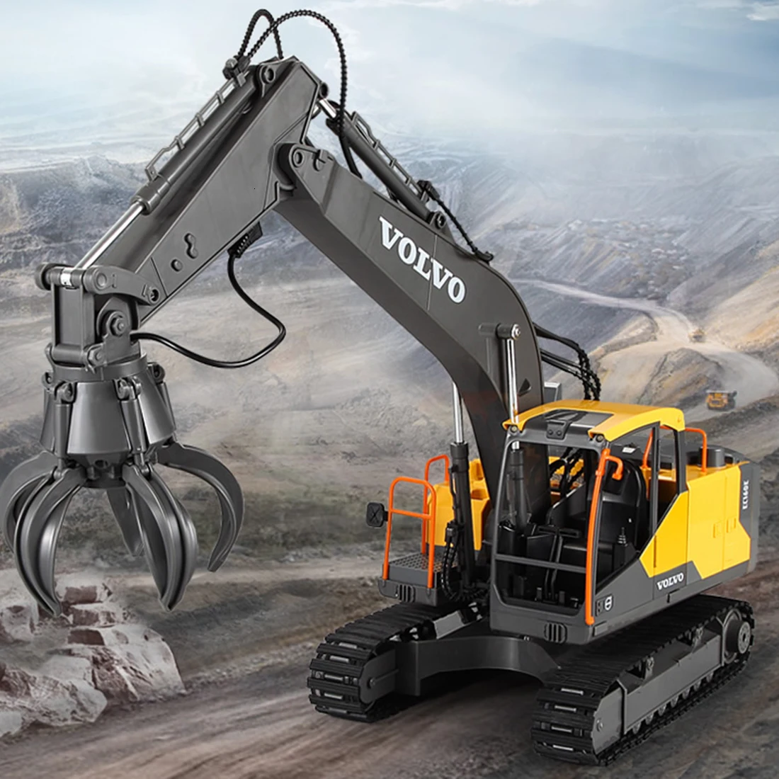 3-in-1 2.4G Remote Control Construction Toy Excavator Navvy Engineering Truck Model Electric Toys for Kids