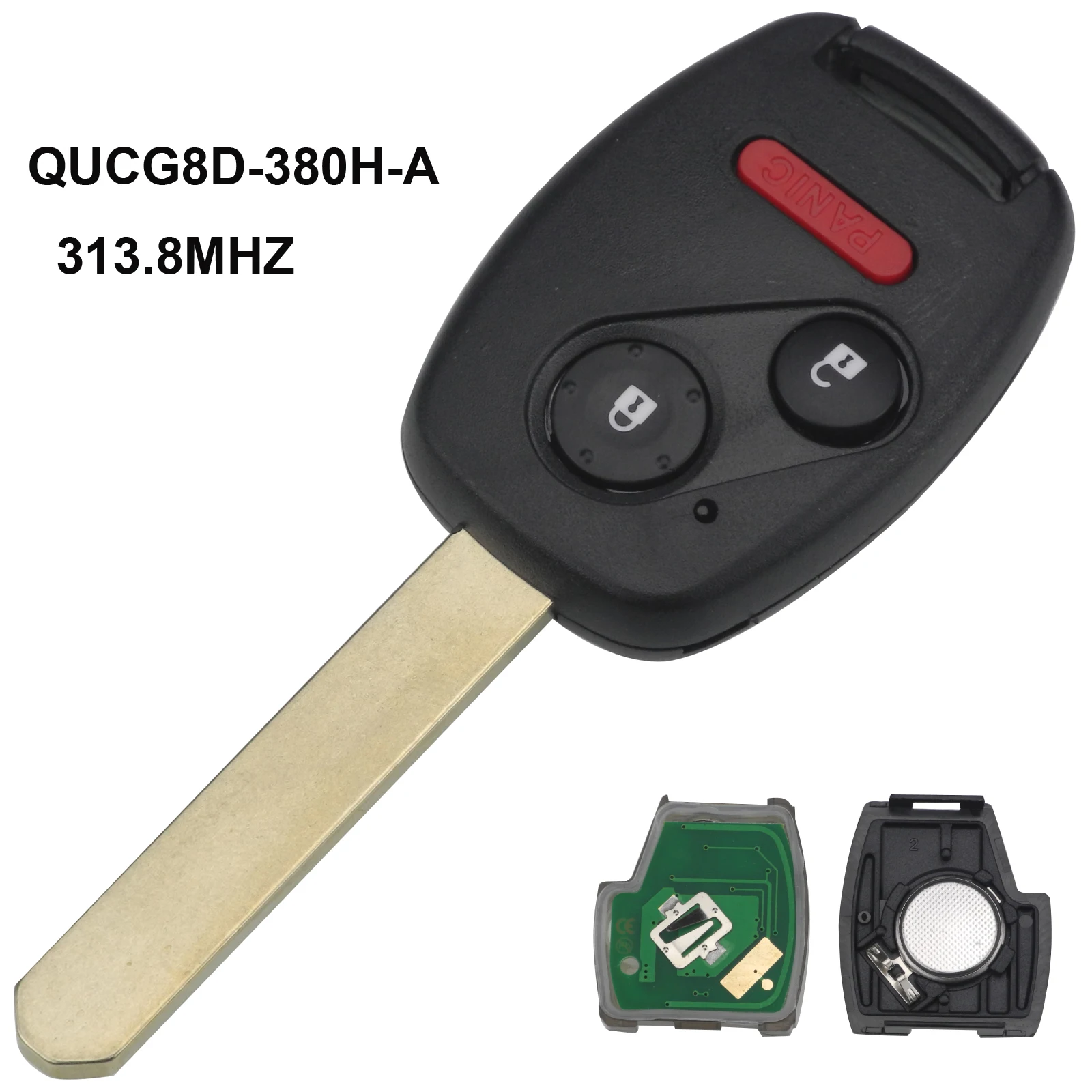 Kutery 5x313,8 Mhz OUCG8D-380H-A автомобильный удаленный БЕСКЛЮЧЕВОЙ Брелок для Honda Accord 2003-2007 Odyssey 05-10 ID46 3/4 кнопки сигнализации