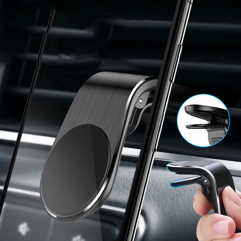 Universal Magnetic Car Phone Holder 360 Rotation Air Outlet Mobile Phone Navigator Bracket Aluminum Alloy Car Mount Holder