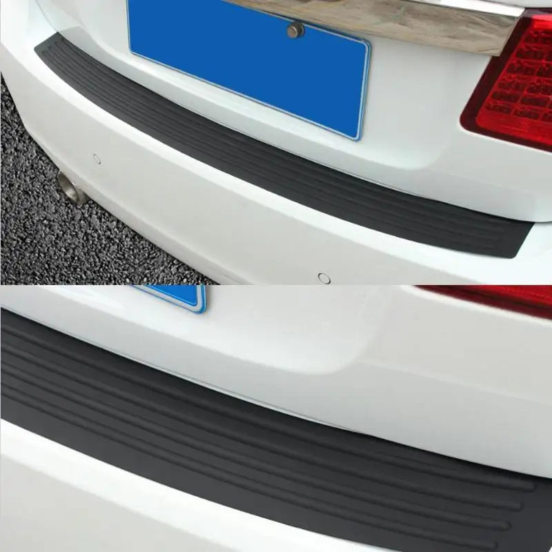 Автомобильный порог для багажника пластина заднее защитное покрытие для бампера резиновая накладка декоративная крышка с лентой предотвращает трение и царапины Универсальный