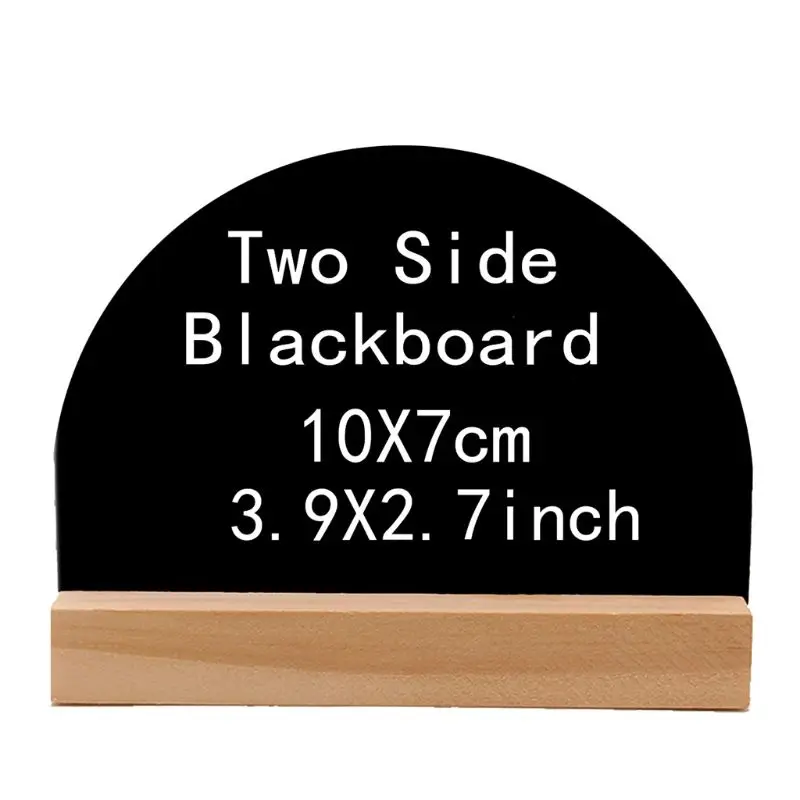 

4pcs Mini Blackboard Wooden Paintboard Square Notice Boards Plinth for Arts Message Signs Shop Decoration