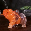 Resin Handcrafted Gift Color Change TeaPet Chinese Tea Set kungfu Tea Pet Lucky Elephant Feng Shui Decoration Tea Room Ornament ► Photo 1/6