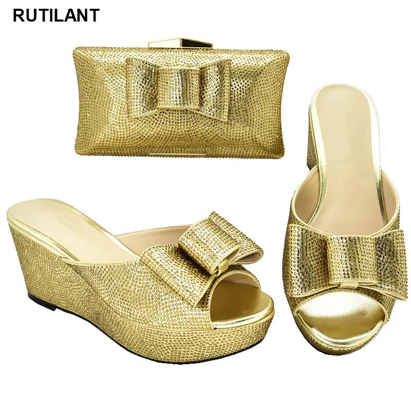 

Fashion African Special Materials High Heels 8 CM Matching Italian Shoe and Bag Set Italian Shoe and Bag Set for Party In Women