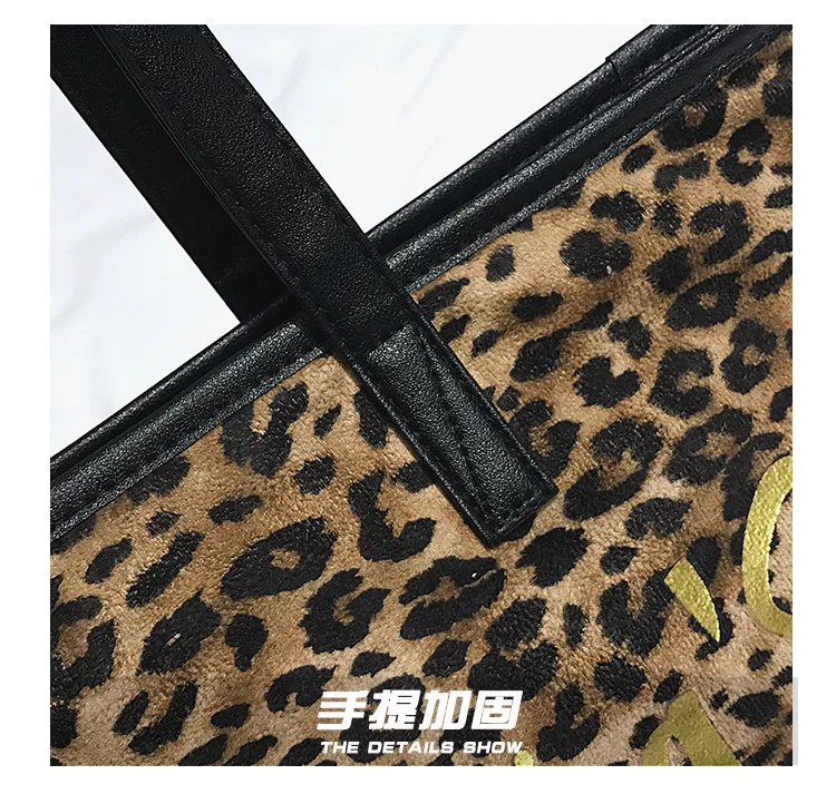 Новинка, винтажная женская сумка-тоут, женская сумка на плечо с леопардовым принтом, Большая вместительная композитная сумка, женская модная сумка