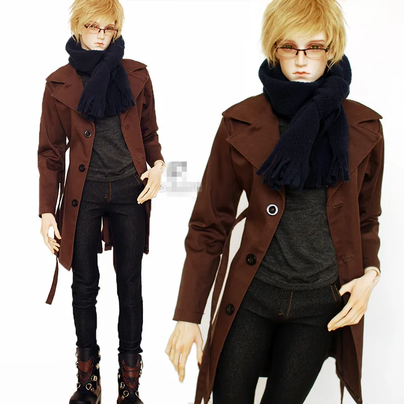 

Handsome Wind Coat Sets for 1/4 MSD 1/3 SD13 SD17 Uncle BJD Doll Clothes CMB64