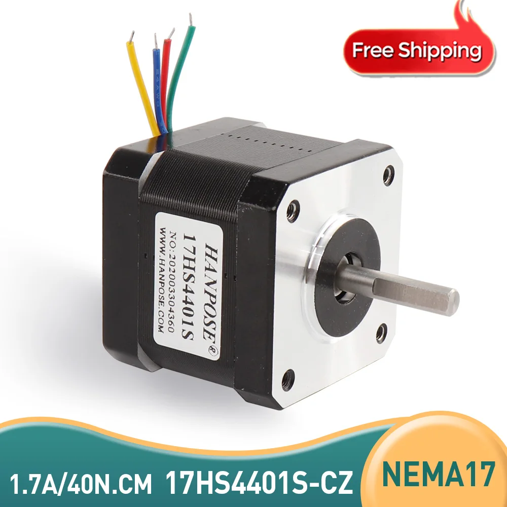 free shipping Stepping motor 42 Series motor 17HS4401S CZ 40N.cm 1.7A 4