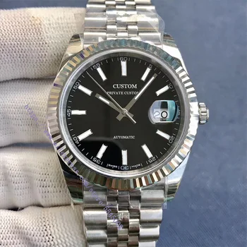 

40mm Men's Watch Sapphire Glass Luxury Brand Automatic Stainless Steel Case Waterproof Silver Dial Luminous Watch Men