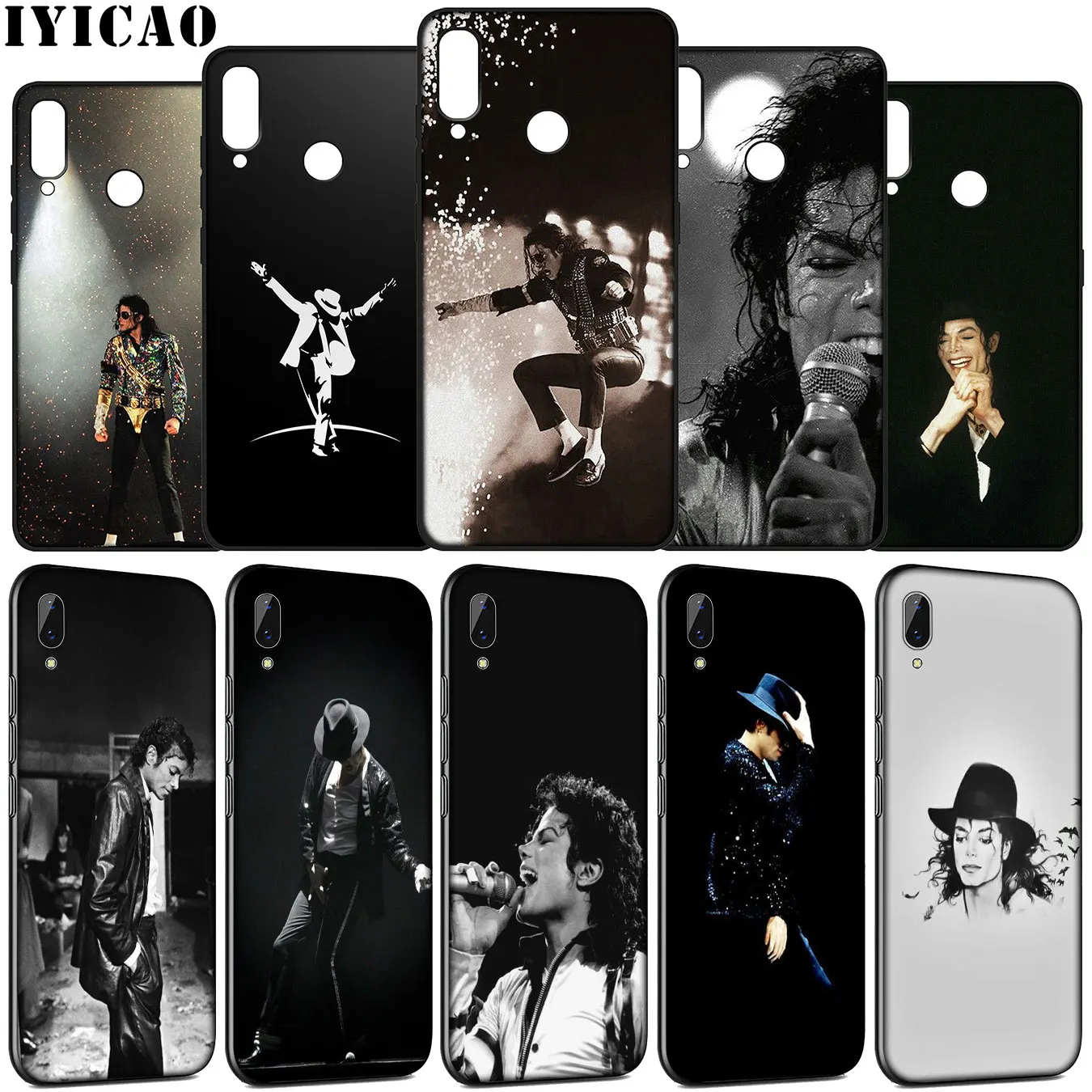 

IYICAO Michael Jackson Dancing King Soft Case for Huawei Y9 Y7 Y6 Prime 2019 Honor view 20 8C 8X 8 9 9X 10 Lite 7C 7X 7A Pro