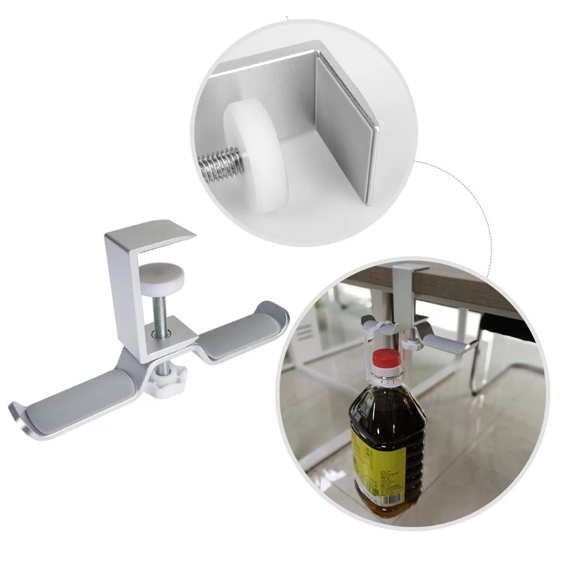 Aluminium Alloy Headphone Holder Headset Bracket Hanger Metal Wall Clamp Hook Rotatable Double Earphone Stand Desktop