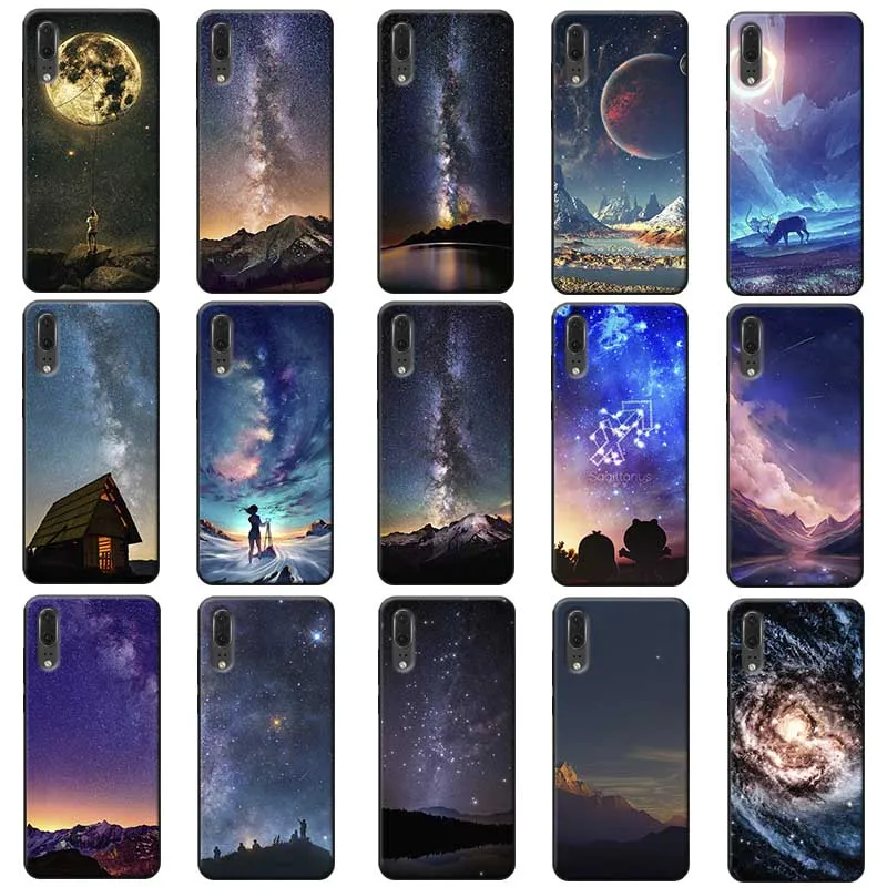 sky Space planet Soft Silicone Phone Case for huawei honor 20 lite 8x 9x pro 10 v30 |