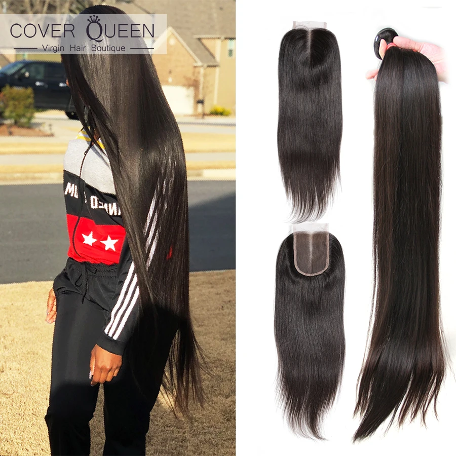 Straight 28 30 32 34 36 38 40 inch Bundles Brazilian Hair Weave Bundles ...