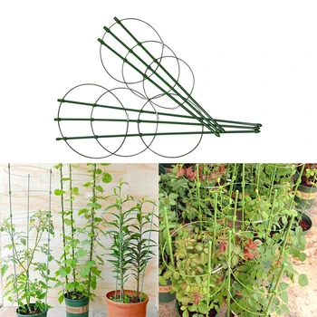 

1Pc Durable Creative Climbing Vine Rack 60cm Plastic Coated Iron Plant Support Frame Garden Balcony Plant Flower Trellis
