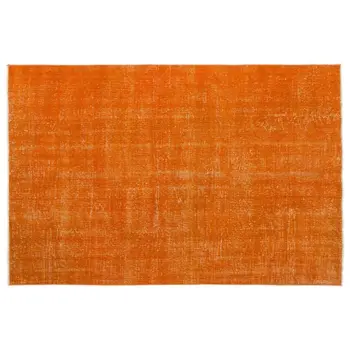 

Handmade Orange Vintage Overdyed Turkish Area Rug 153x228 Cm-5'0''X7'6''
