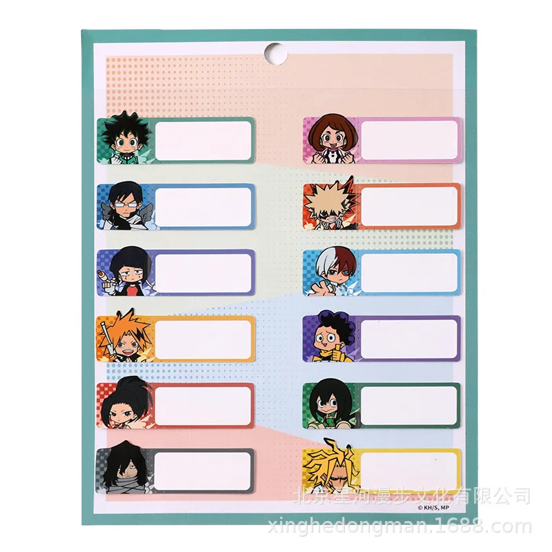 Аниме My Hero Academy Наклейка Косплей имя пост-ит блокнот Note стикер s 1 шт