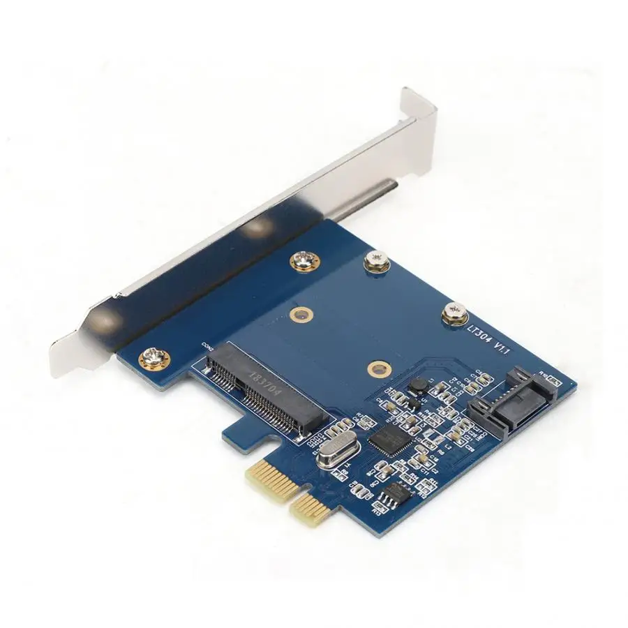 Плата-адаптер PCI-E Плата расширения для настольных ПК PCI-E к MSATA+ SATA3.0 адаптер расширения SSD твердотельный накопитель Riser Card 'x1