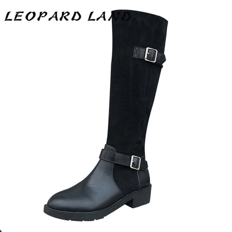 

LEOPARD LAND Autumn/Winter 2019 New Sexy Legs High Boots Thick Heeled Heeled Boots Women Boots Thigh High Boots JXQ-916-8