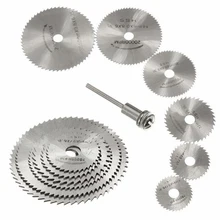 

7Pcs Mini HSS High Speed Steel Saw Disc Wheel Circular Cutting Blades Mandrels Drills Rotary Tools Black