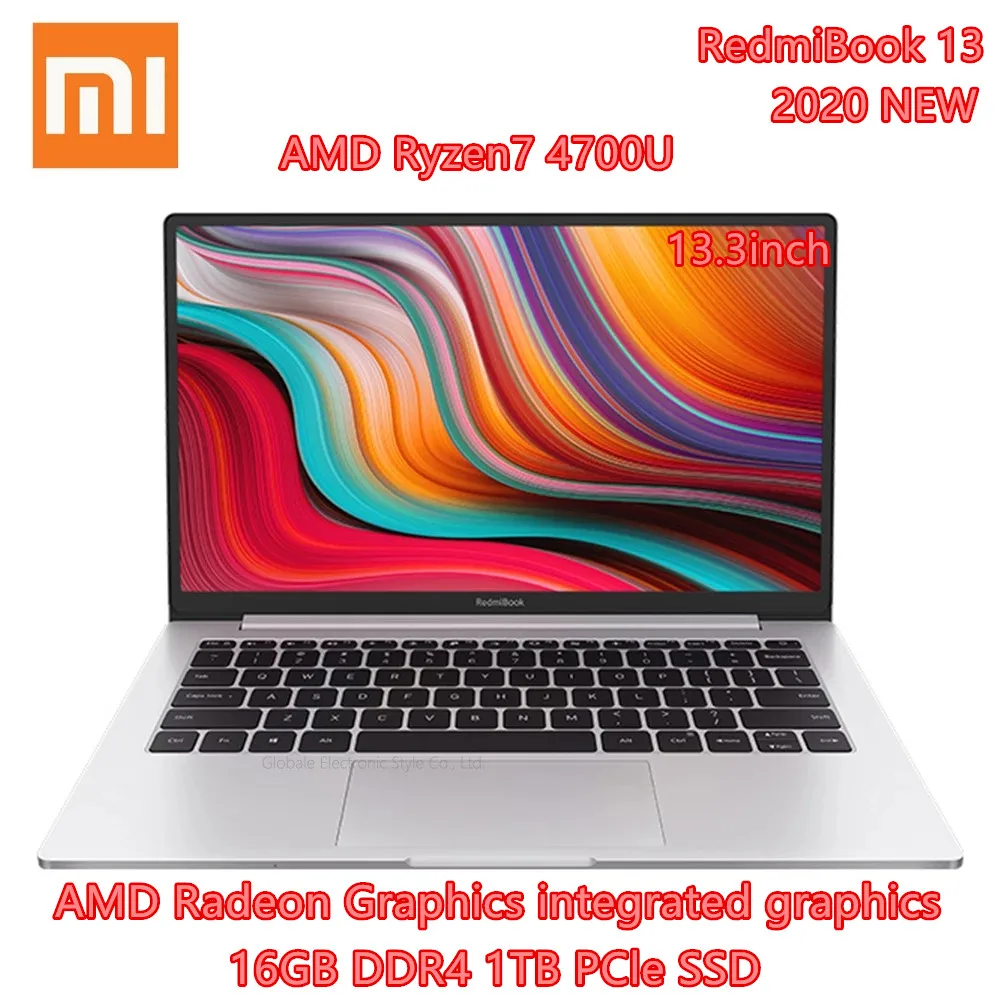 Xiaomi Redmibook 13 ноутбук AMD Ryzen7 4700U 16 Гб DDR4 1 ТБ SSD PCIe 3 &quotFHD экран полноразмерная