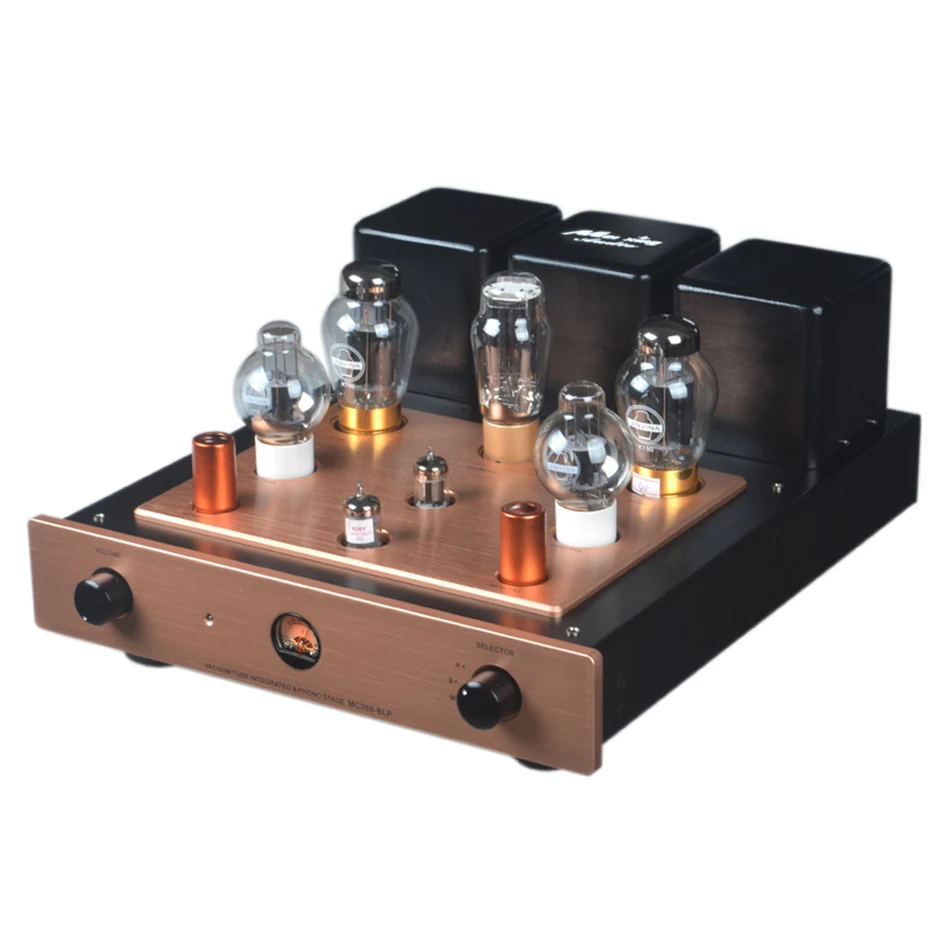 

Meixing Mingda MC368-BLP Vacuum Tube Integrate Amplifier Power AMP with MM Input KT90 *2 5Z3/5U4G *1 18W*2