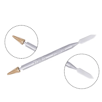 

TOYOBER Dual Head Brass Head Leather Edge Oil Gluing Dye Pen Applicator Speedy Paint Roller Tool for Leather Craft Tool Double S