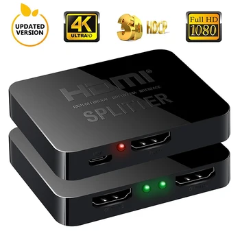 

HDMI Splitter 1 Input 2 Output HDMI Splitter Switcher Box Hub Support 4KX2K 3D 2160p1080p for XBOX360 PS3/4/5
