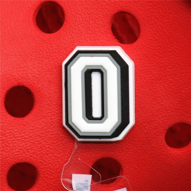 Original PVC Shoe Buckle Accessories DIY Combination English Alphabet Shoes Decoration Jibz for Croc Charms Bracelets Kids Gifts U165-O