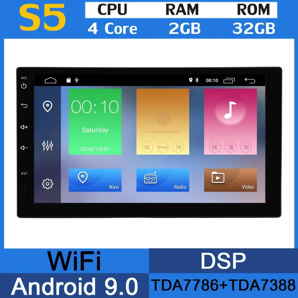 4Core 2G RAM 32G ROM " Android 9,0 PX6 4 Гб ОЗУ 64 Гб ПЗУ Универсальный 2 DIN Автомобильный Радио мультимедийный плеер wifi стерео аудио двойной Din 2Din DSP Carplay - Цвет: 4Core 2G RAM 32G ROM