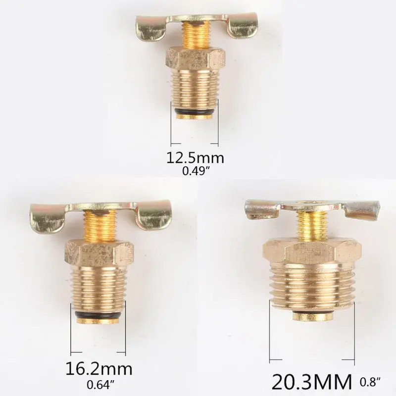 NPT 1/4 &quot3/8&quot 1/2 ''сплошной латунный Компрессор Воздушный бак фитинги дренажный