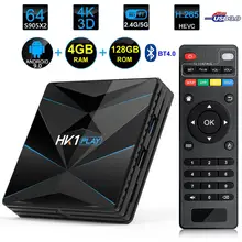 HK1 Play Android 9,0 Смарт ТВ Box Amlogic S905X2 4 Гб Оперативная память 128 Гб Встроенная память USB 3,0 BT4.0 2,4G/5G двойной WI-FI 3D 4K H.265 IPTV Set-top Box