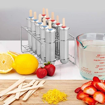 

Stainless Steel sicle Molds Ice Cream Sticks Brush for Home DIY Fruit Innovative Ice Tube Molds