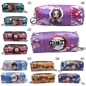 

1Pcs Kimetsu No Yaiba Demon Slayer Kamado Tanjirou Nezuko Cosplay Pen Pencil Case Cosmetic Makeup Stationery Bag Gift