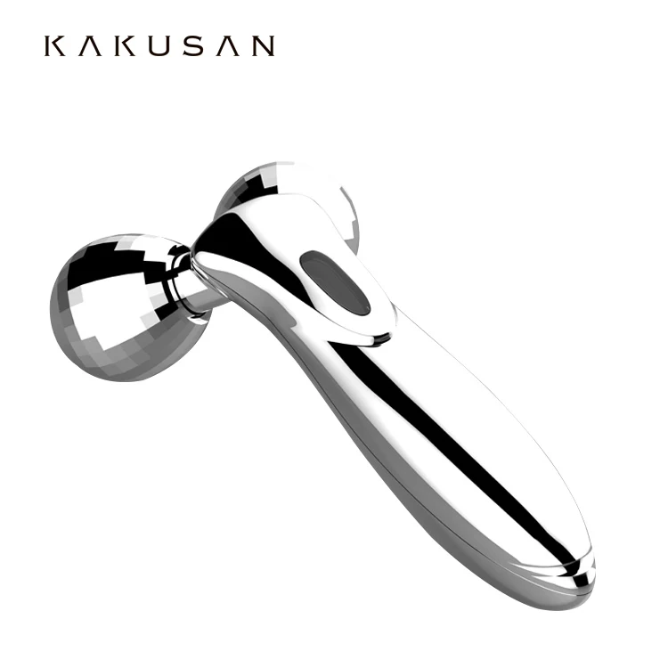 Kakusan микротоковый 3d роликовый массажер лица серебристый массажный ролик для