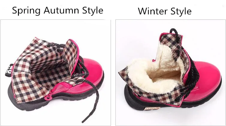 Kids Shoes girls Boys PU Leather Lace Up High Children Sneakers girl Baby Shoes Sport Autumn Winter Children Shoes